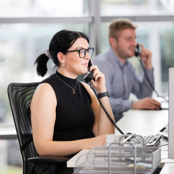 Staffline employee on phone call